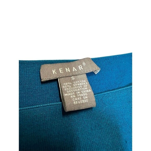 Kenar Women's Blue shirt 3/4 Sleeve Belted Casual - Picture 3 of 6